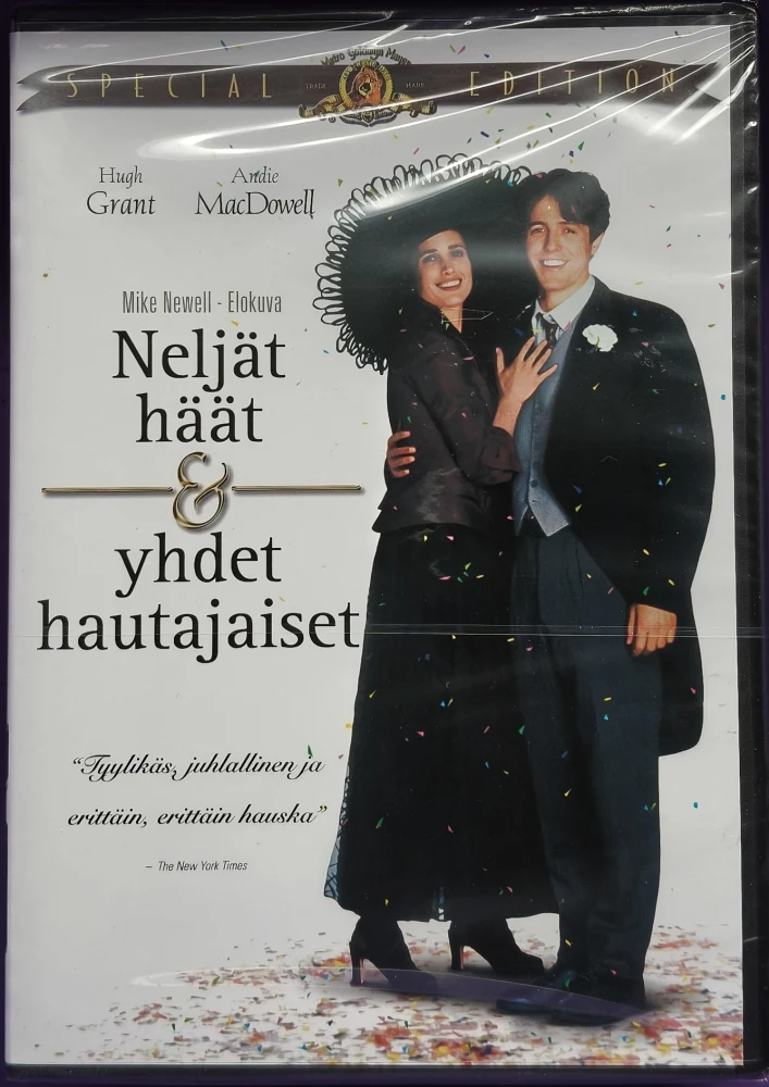 UUSI (2 DVD) Hugh Grant: Neljät häät ja yhdet hautajaiset (1994)