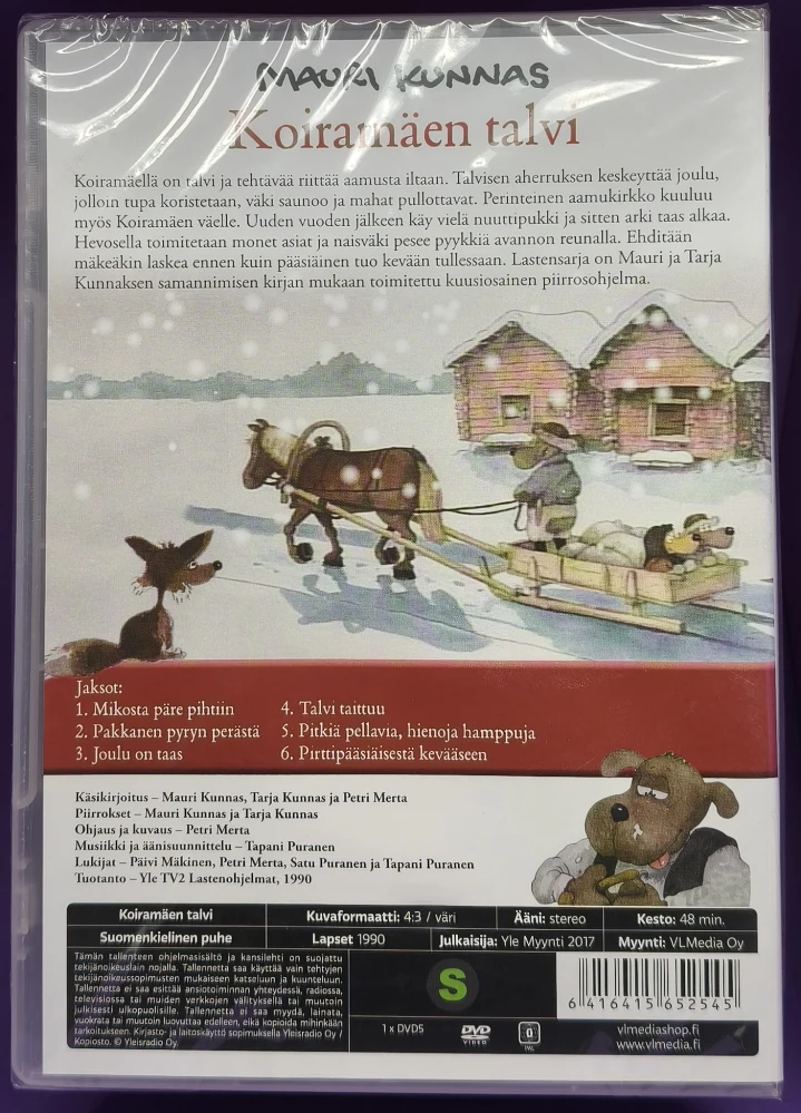 UUSI! DVD) MAURI KUNNAS: Koiramäen Talvi (1990)