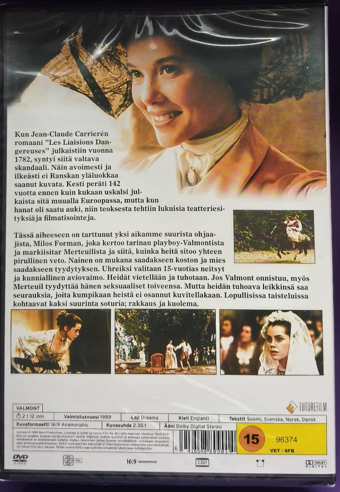 UUSI! DVD) Valmont (1989) Colin Firth, Annette Bening