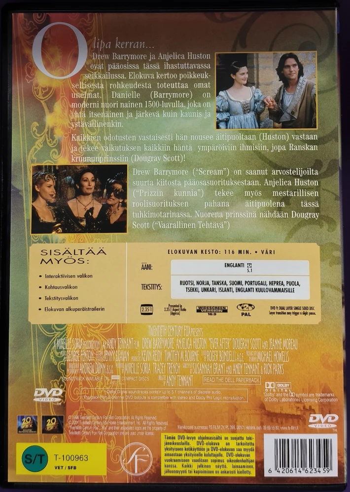 DVD) Drew Barrymore: Ikuisesti Sinun - Tuhkimotarina (1998)