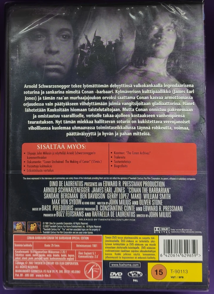 UUSI! DVD) Conan barbaari - Special Edition (1981) SUOMIKANNET