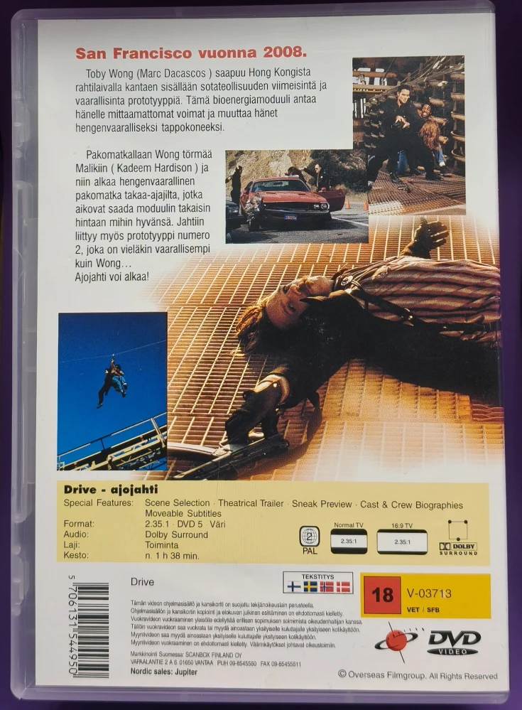 DVD) Mark Dacascos: Drive - ajojahti (1997) JUPITER