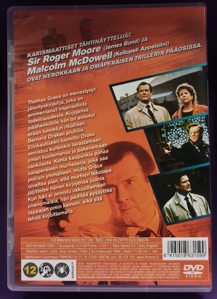 DVD) Roger Moore: Mies joka kieltäytyi kuolemasta (1994)