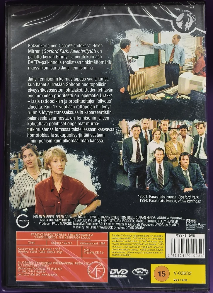 UUSI! DVD) Helen Mirren: Epäilyksen Polttopiste - Sielujen Kaitsija (1993)