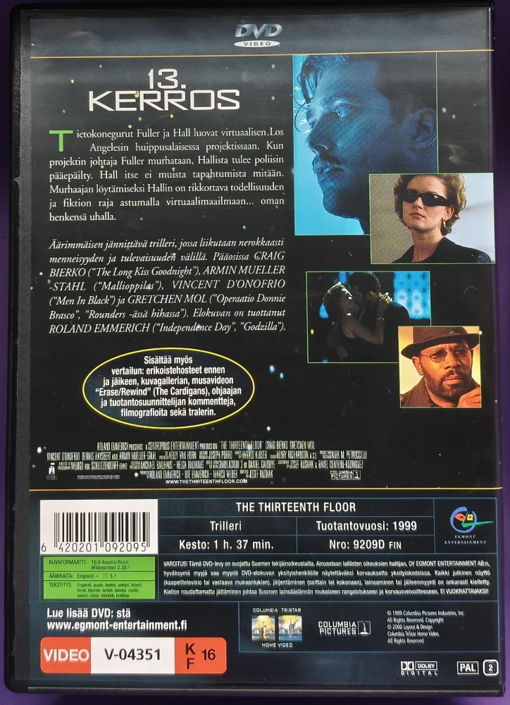 DVD) 13. Kerros - The thirteenth floor (1999) EGMONT