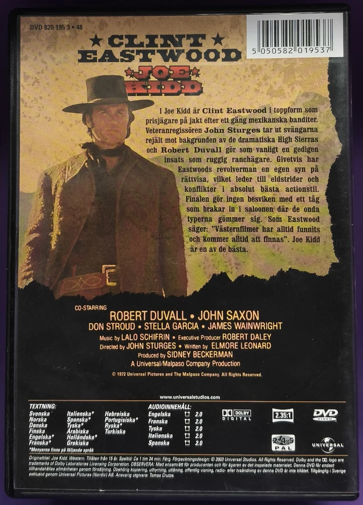 DVD) Clint Eastwood: Joe Kidd (1972) SUOMITEKSTIT