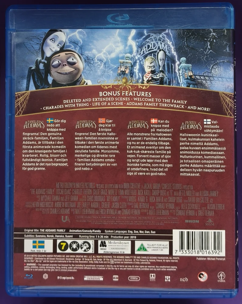 BLU-RAY) The Addams Family (2019) Animaatio