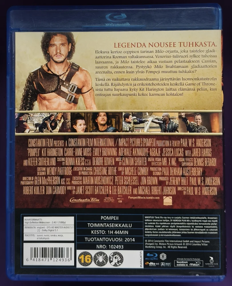 BLU-RAY) Pompeji (2014) SUOMIKANNET
