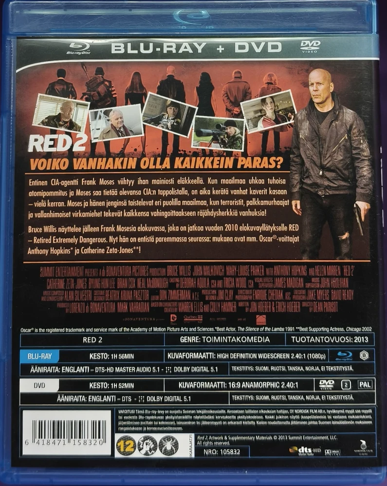 BLU-RAY+DVD) Red 2 (2013) SUOMIKANNET