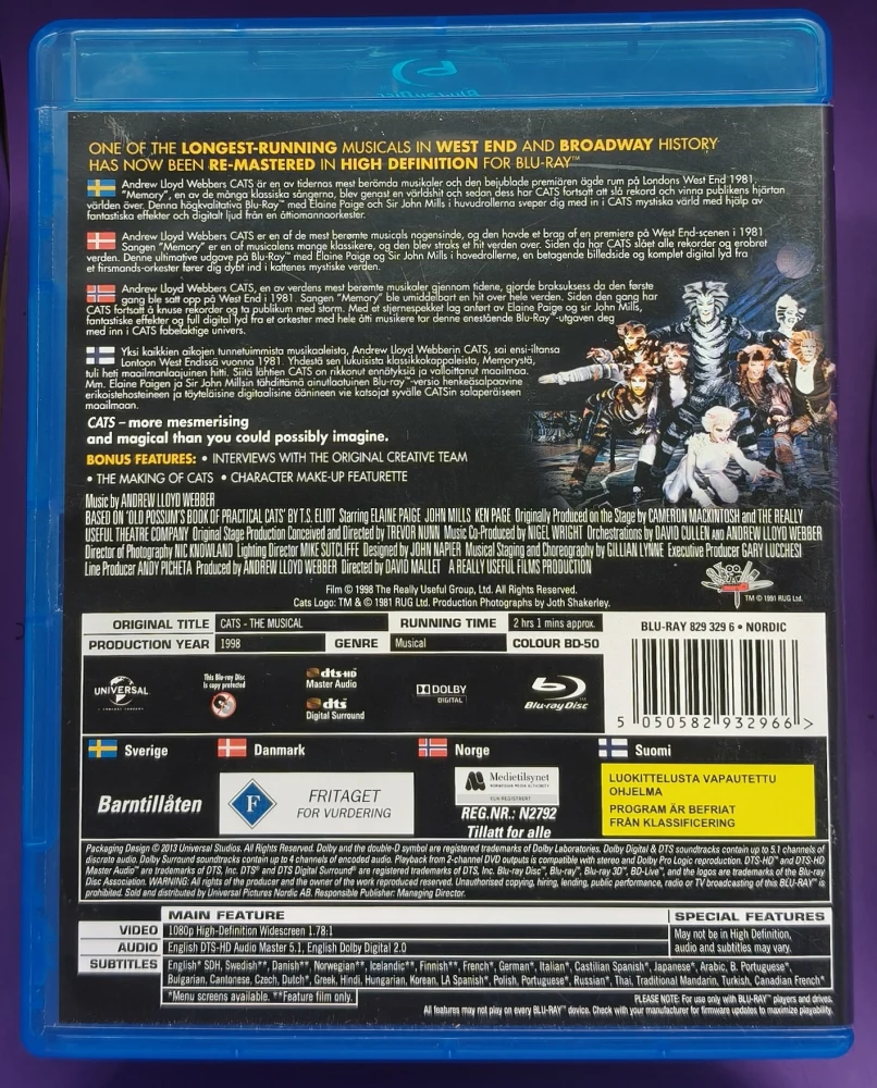 BLU-RAY) Cats (1998) SUOMITEKSTIT
