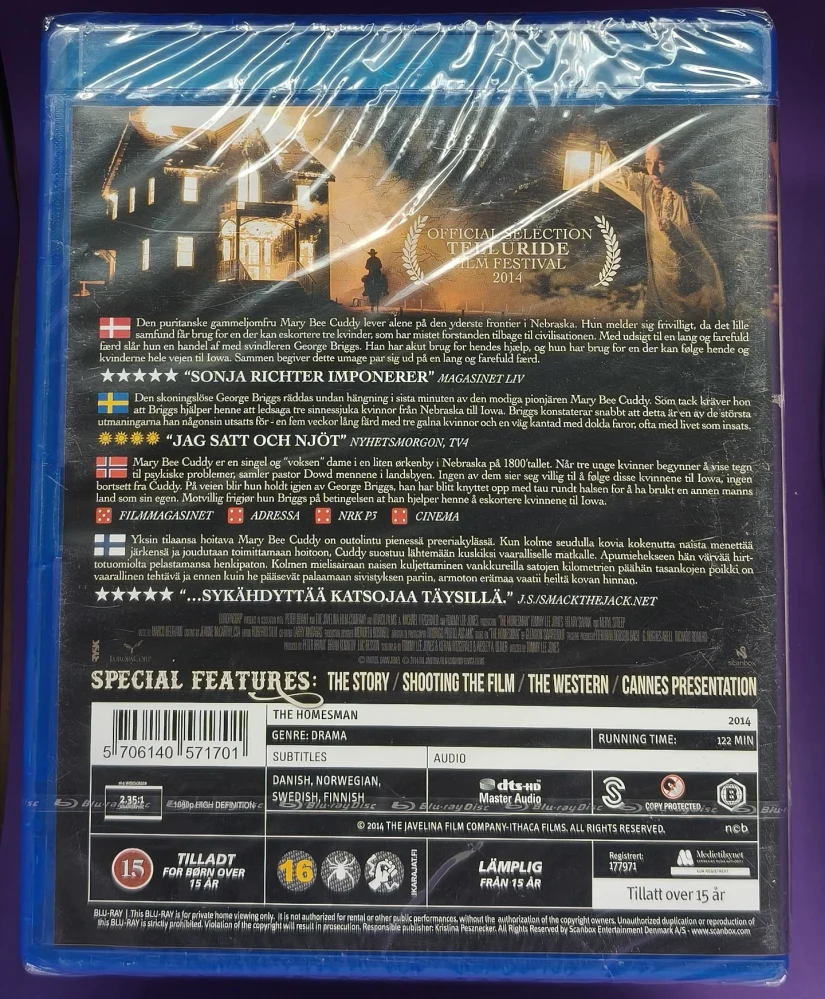 UUSI! BLU-RAY) Tommy Lee Jones: The Homesman (2014)