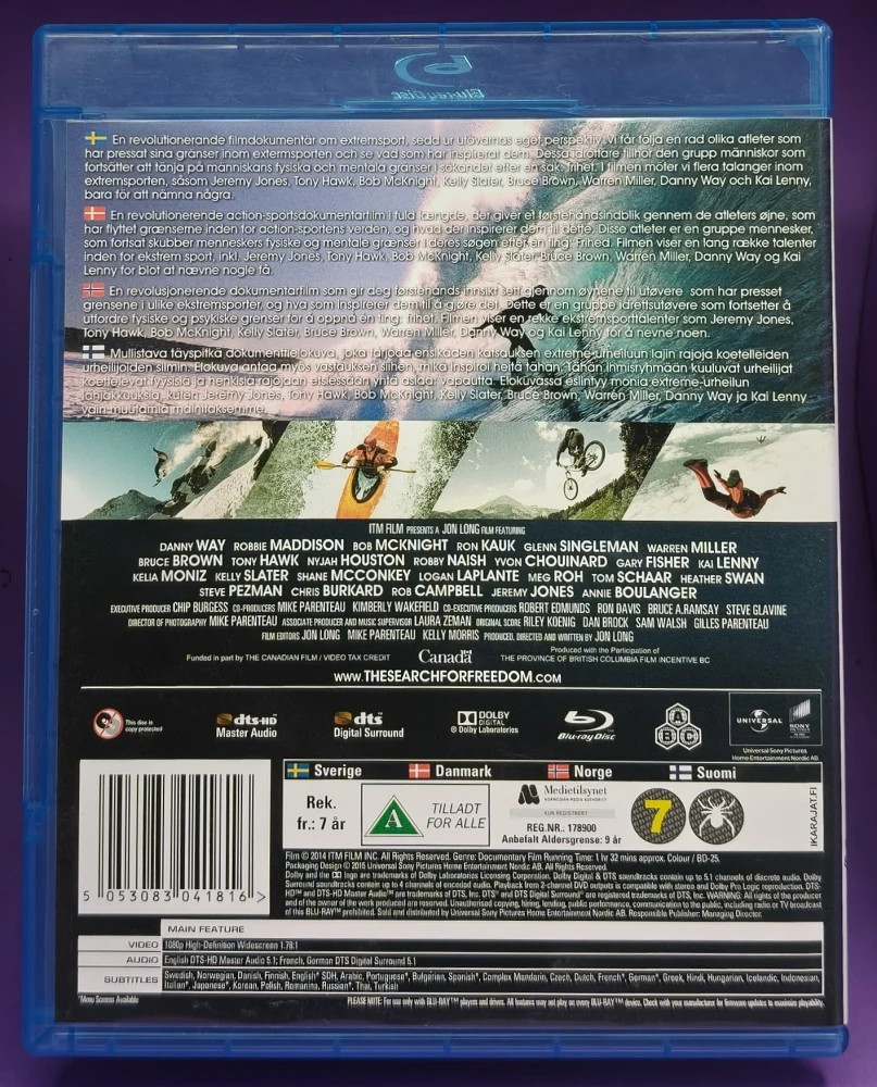 BLU-RAY) The Search For Freedom (2015)