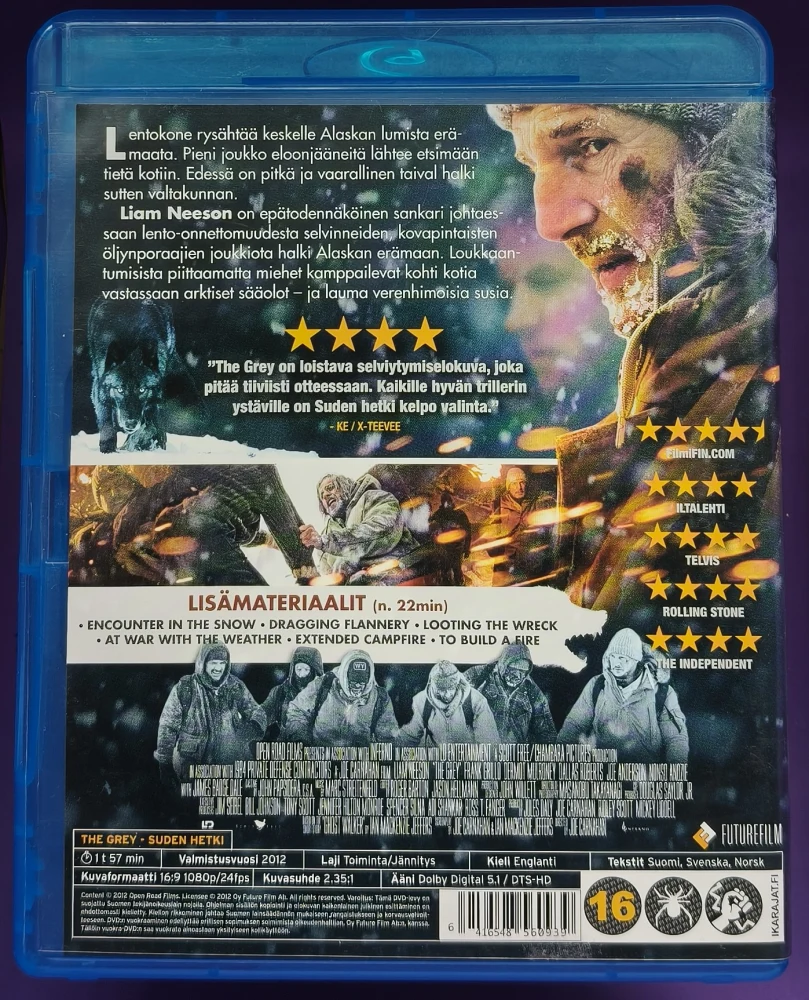 BLU-RAY) Liam Neeson: The Grey -Suden hetki (2012) SUOMIKANNET