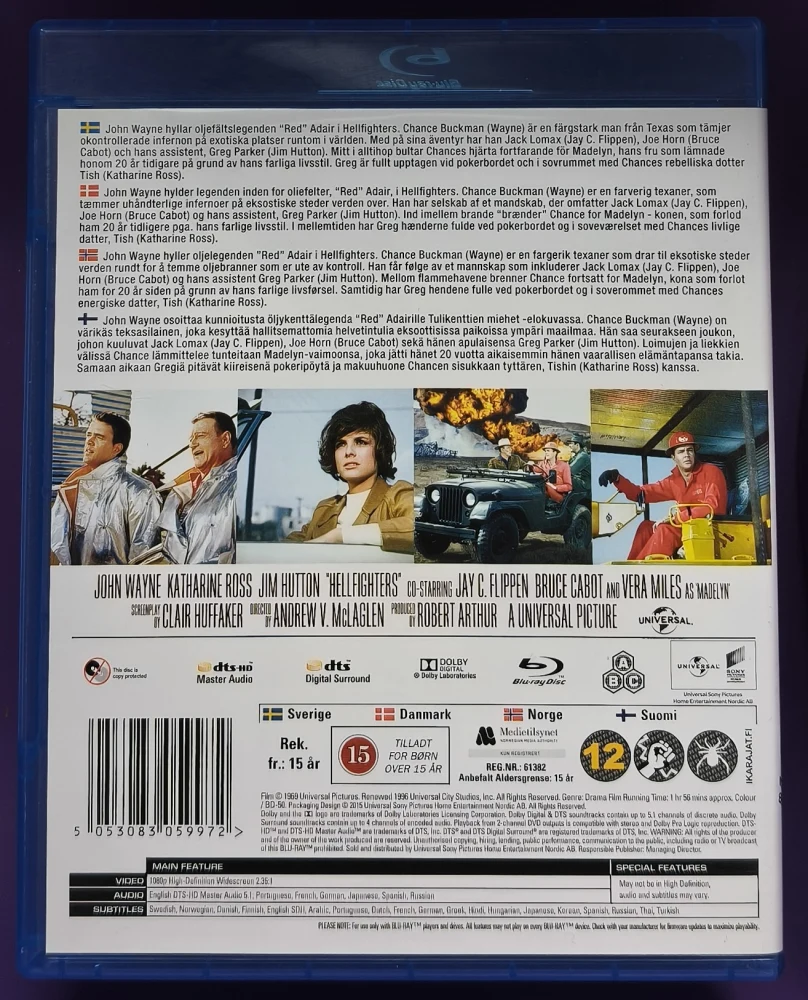 BLU-RAY) John Wayne: Hellfighters - Tulikenttien miehet (1968