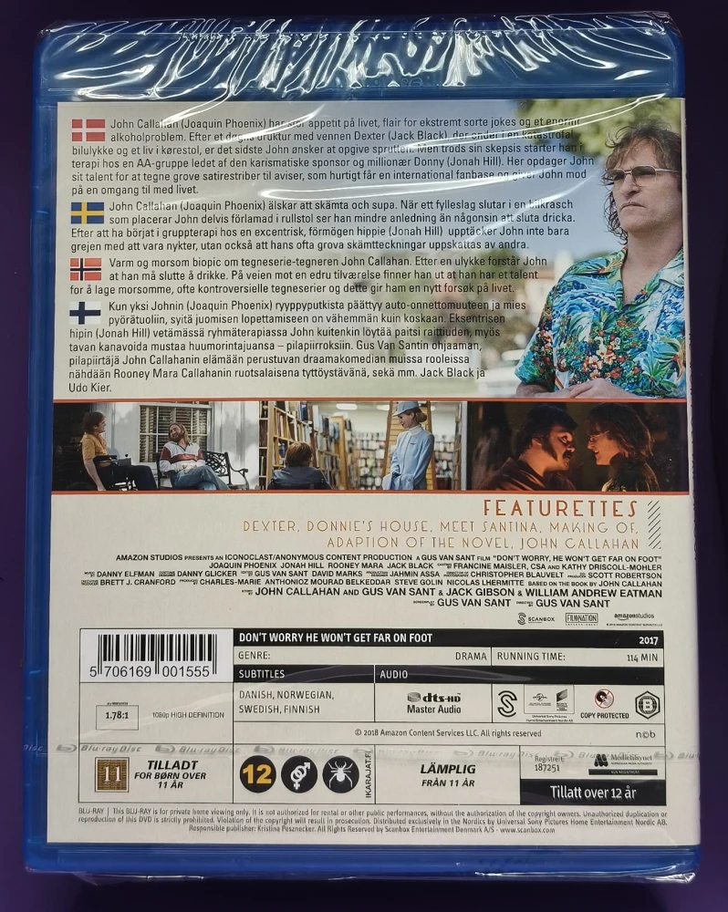 UUSI (BLU-RAY) Don't Worry, He Won't Get Far on Foot (2018)