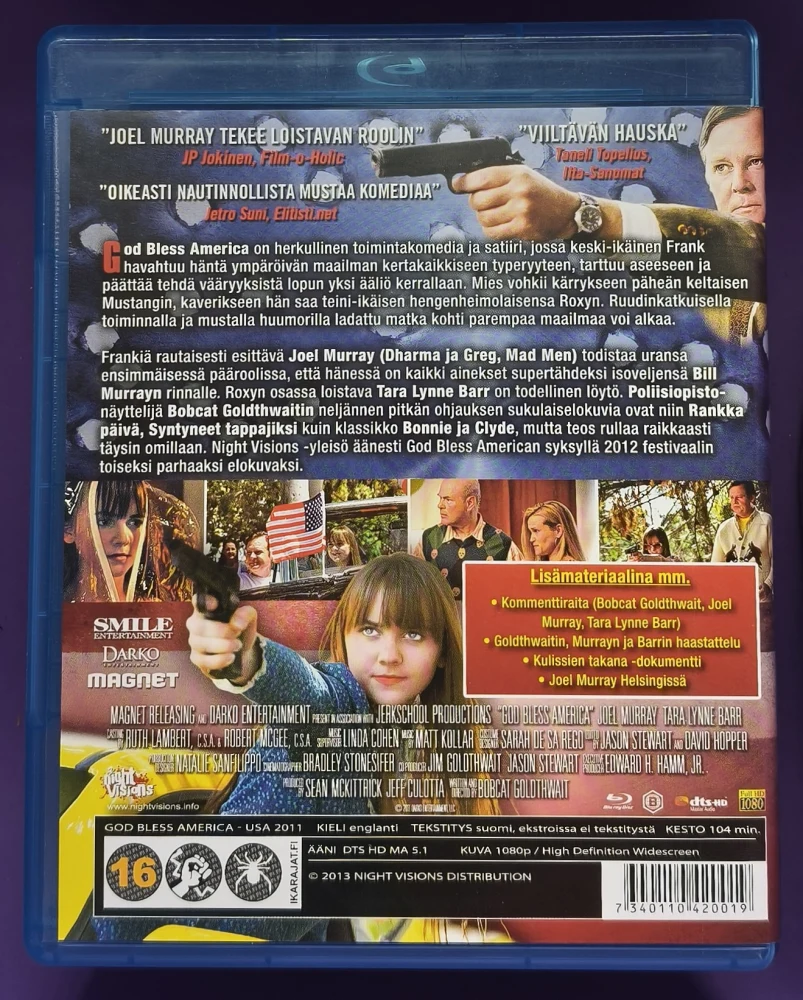 BLU-RAY) God Bless America - Sitä saa mitä tilaa (2011) SUOMIKANNET