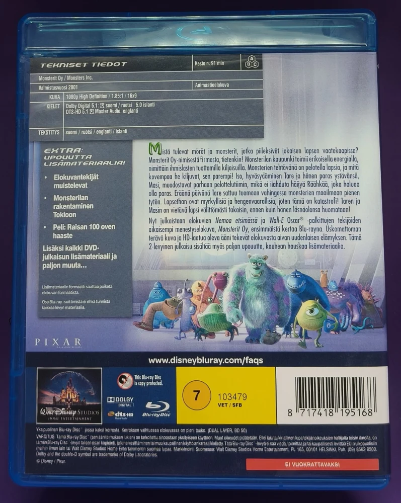 2 BLU-RAY) Monsterit Oy (2001)