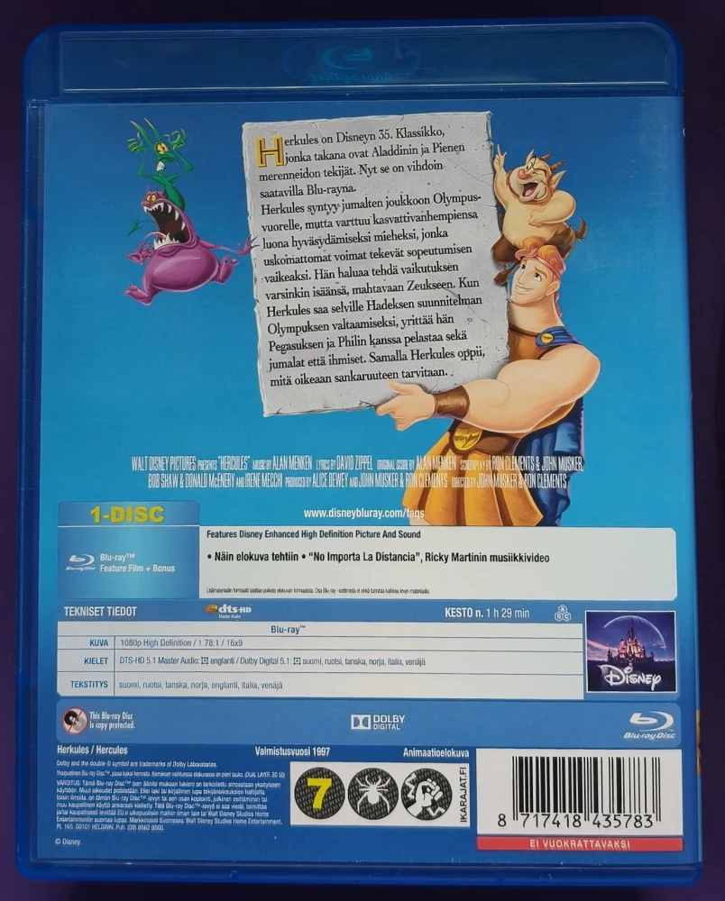 BLU-RAY) Walt Disney Klassikko 35. Herkules (1997) SUOMIKANNET