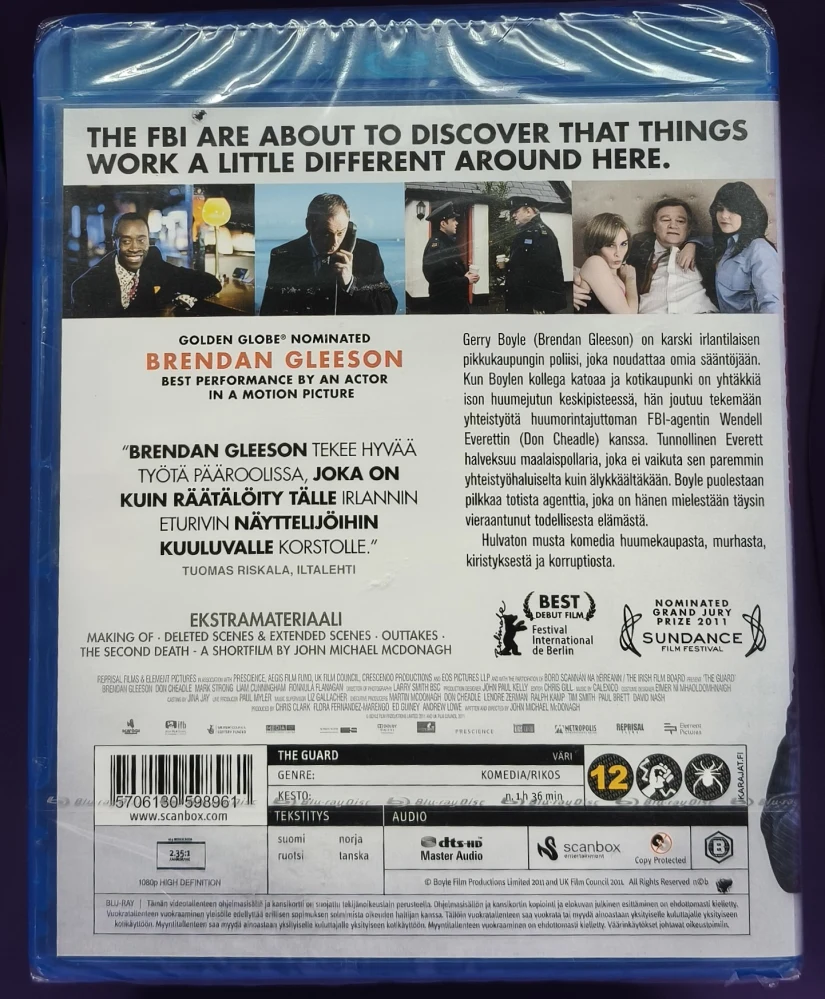 UUSI! BLU-RAY) Brendan Gleeson: The Guard (2011) SUOMIKANNET