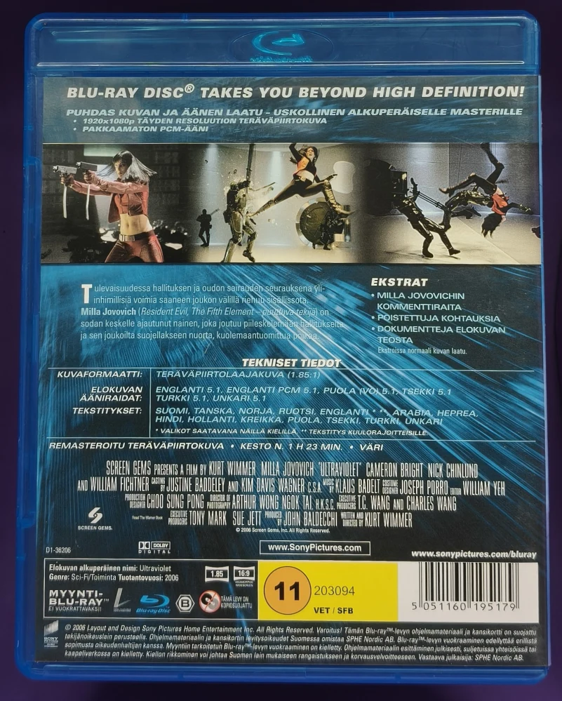 BLU-RAY) Milla Jovovich: Ultraviolet (2006) SUOMIKANNET