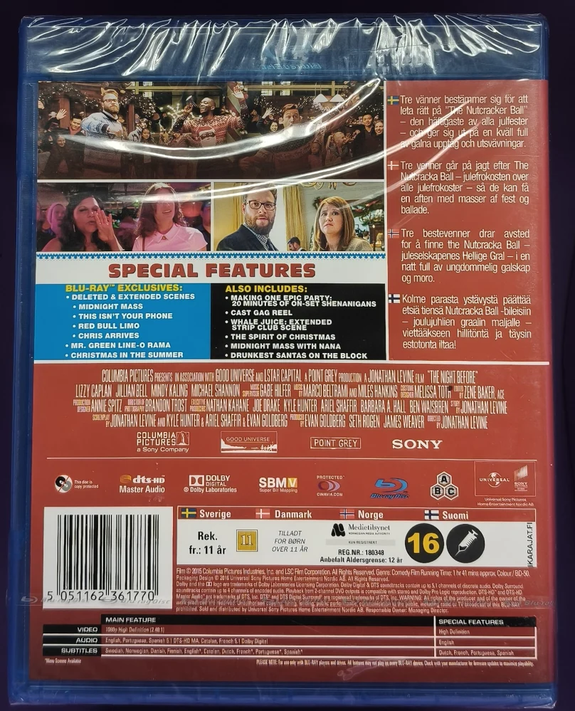 UUSI! BLU-RAY) The Night Before (2015)