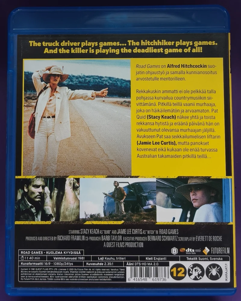 BLU-RAY) Road Games - Kuolema kyydissä (1981) SUOMIKANNET
