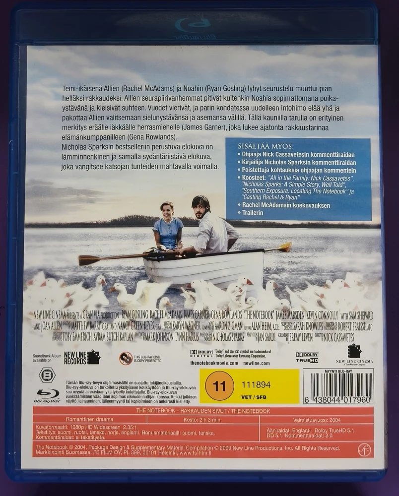 BLU-RAY) The Notebook - Rakkauden sivut (2004) SUOMIKANNET