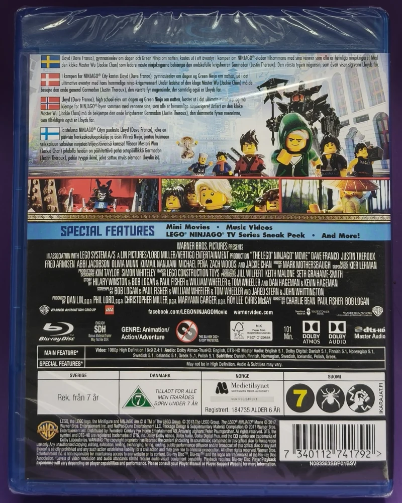 UUSI (BLU-RAY) The LEGO Ninjago Elokuva (2017)