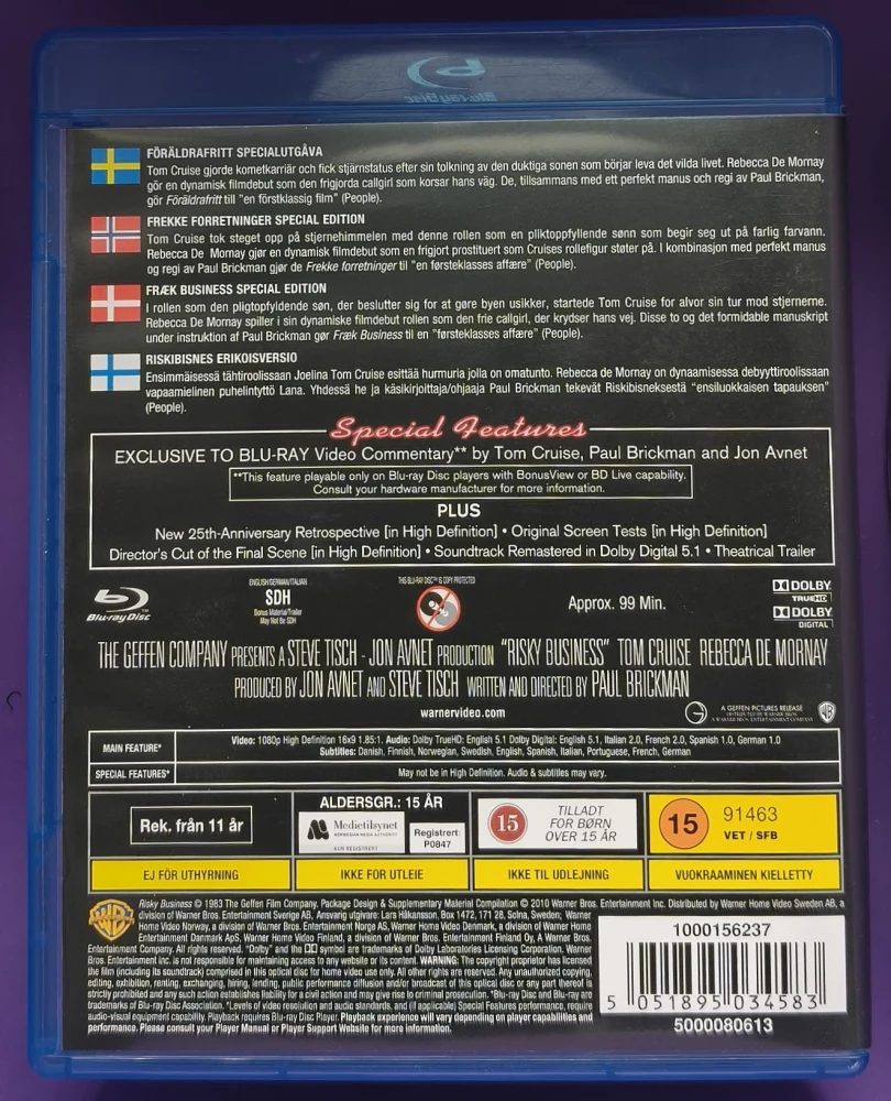 BLU-RAY) Tom Cruise : Risky Business - Riskibisnes (1983) SUOMITEKSTIT