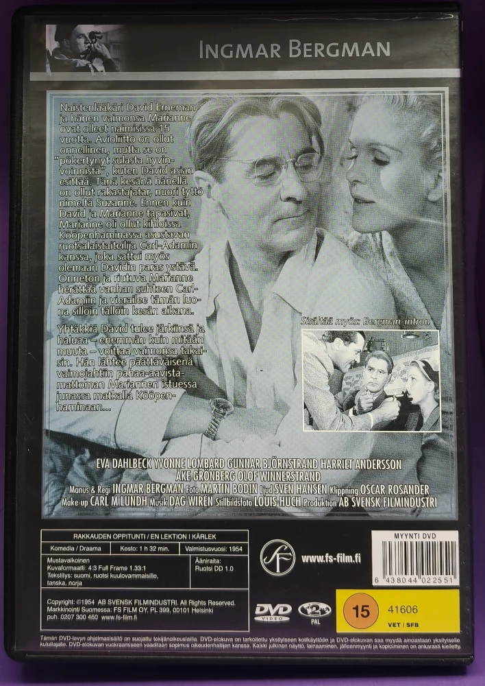 DVD) Ingmar Bergman: Rakkauden oppitunti (1954)