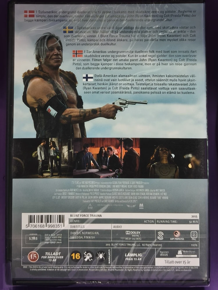 UUSI (DVD) Mickey Rourke: Blunt Force Trauma (2015)