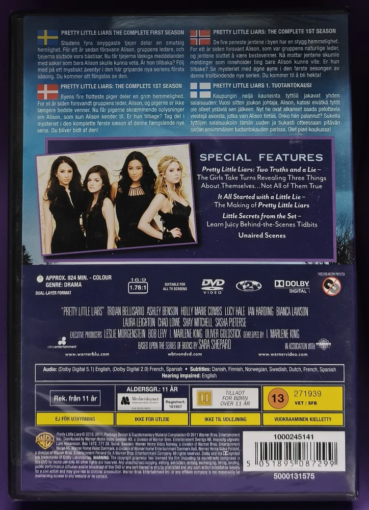 UUSI (5 DVD) Pretty Little Liars - Valehtelevat Viettelijät - 1. KAUSI