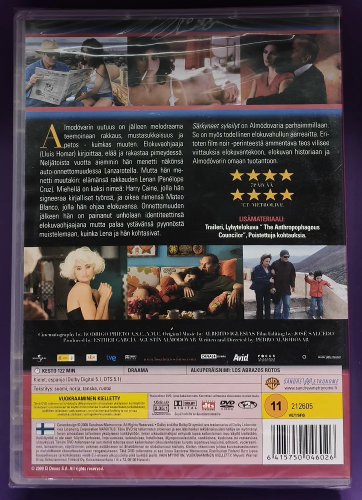 UUSI (DVD) Pedro Almodovar: Särkyneet Syleilyt (2009)