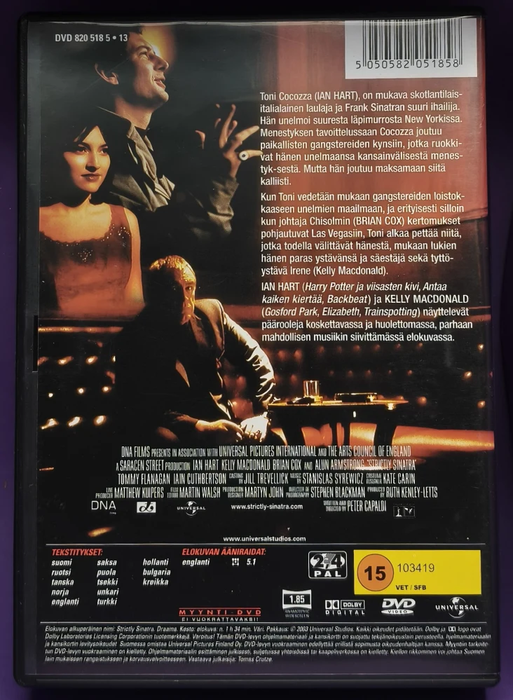 DVD) Ian Hart,Kelly Macdonald: Rakkaudesta Sinatraan (2001)