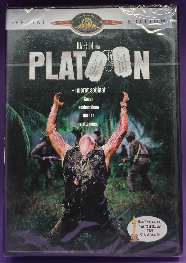 UUSI! DVD) Platoon - Nuoret Sotilaat (1996) SUOMIKANNET