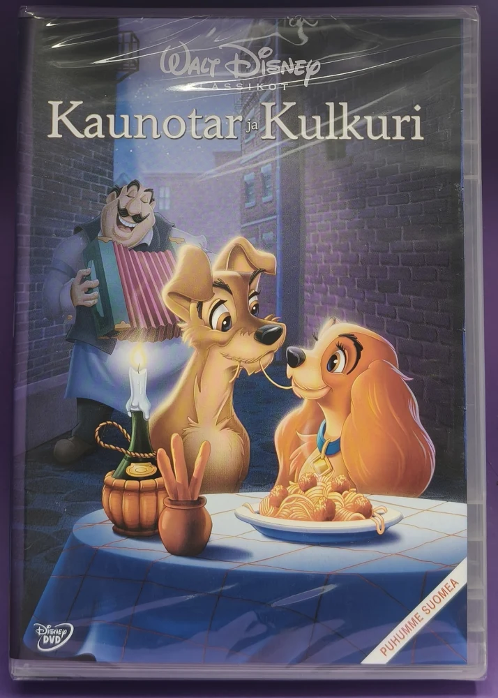 UUSI (DVD) Disney Klassikko 15. Kaunotar ja Kulkuri (1955)