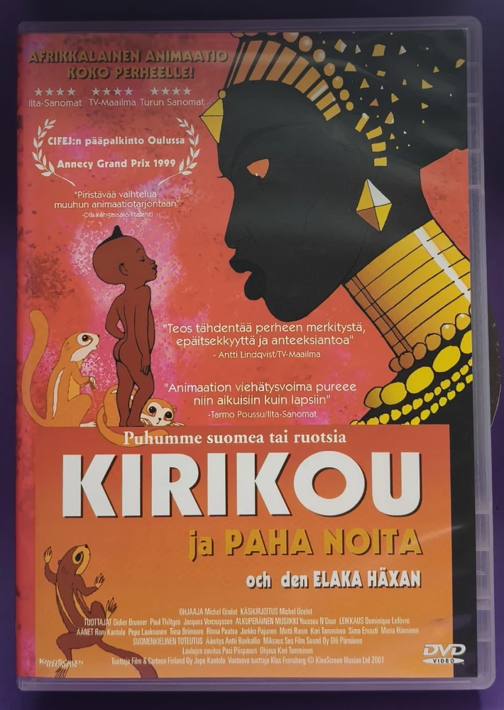 DVD) Kirikou ja Paha Noita (1998) PUHUMME SUOMEA