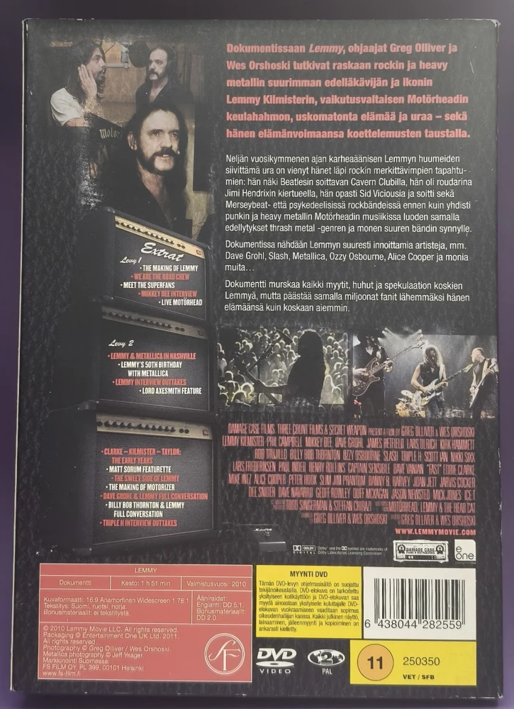 2 DVD) LEMMY (2010) SUOMIKANNET