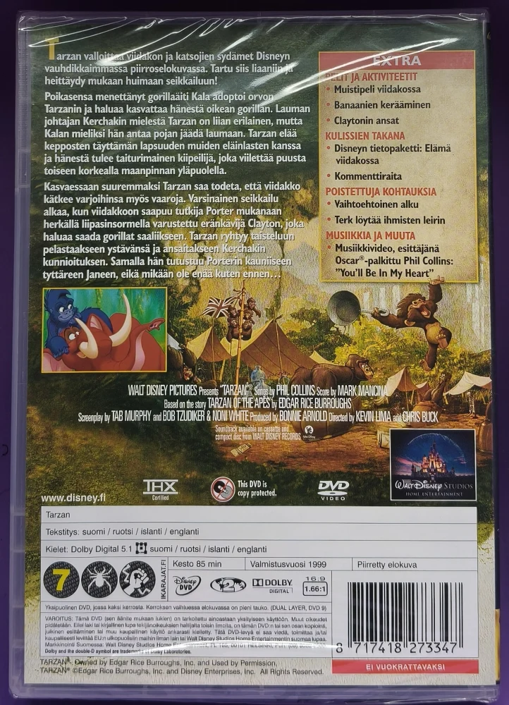 UUSI (DVD) WALT DISNEY KLASSIKKO 37. - TARZAN (1999)