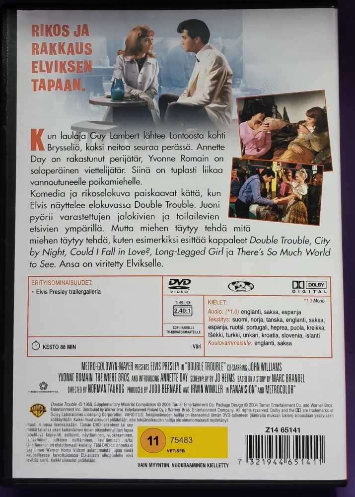 DVD) Elvis Presley: Double Trouble (1967) SUOMIKANNET
