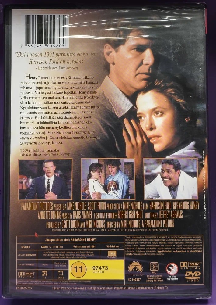 UUSI (DVD) Harrison Ford : Tapaus Henry (1991) SUOMIKANNET