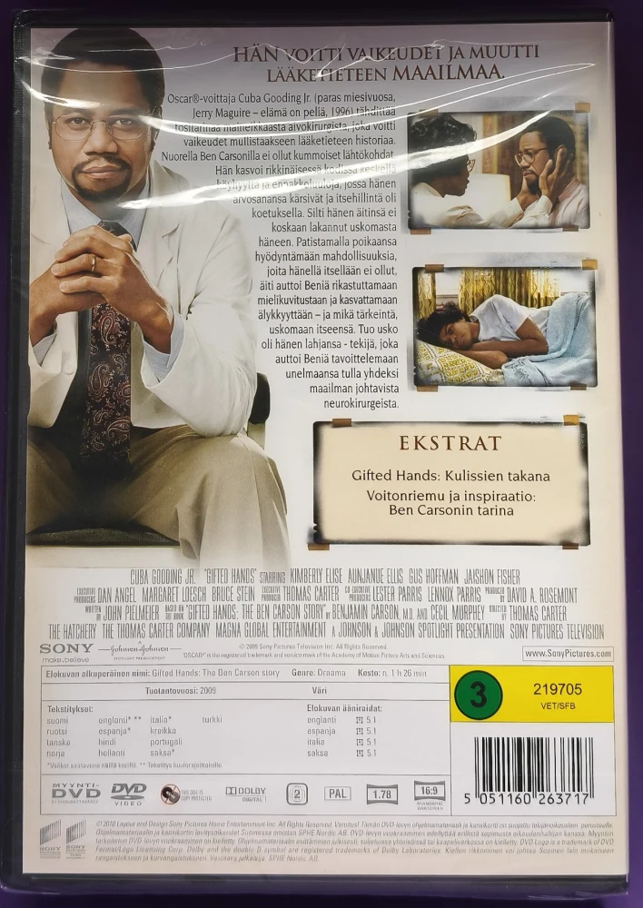 UUSI (DVD) Gifted Hands - The Ben Carson Story (2009)
