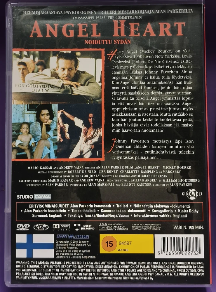 DVD) Angel Heart - Noiduttu sydän (1987) SUOMIKANNET