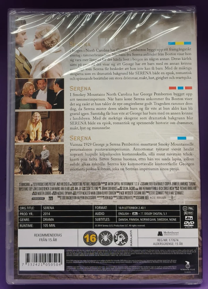 UUSI (DVD) Bradley Cooper: Serena (2014)