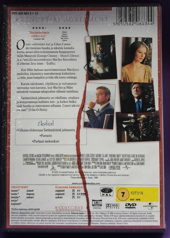UUSI! DVD) George Clooney: Sietämätöntä Julmuutta (2003)