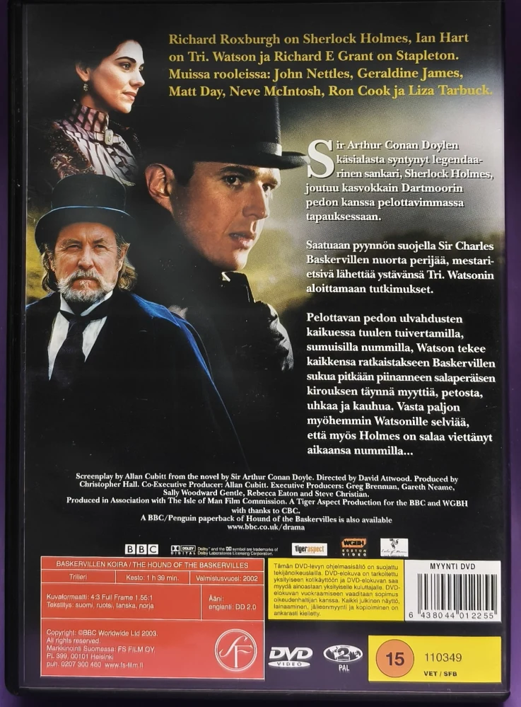 DVD) Baskervillen koira (2002) Ian Hart (BBC)