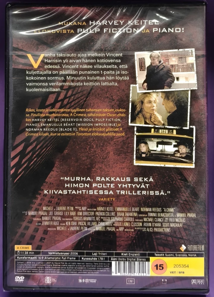 UUSI (DVD) Harvey Keitel: A Crime (2006) SUOMIKANNET