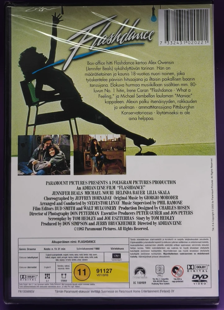 UUSI (DVD) Jennifer Beals: Flashdance (1983) SUOMIKANNET