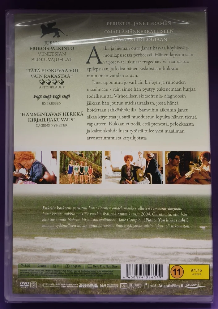 UUSI (DVD) Jane Campion:  Enkelin kosketus - An Angel At My Table (1990)