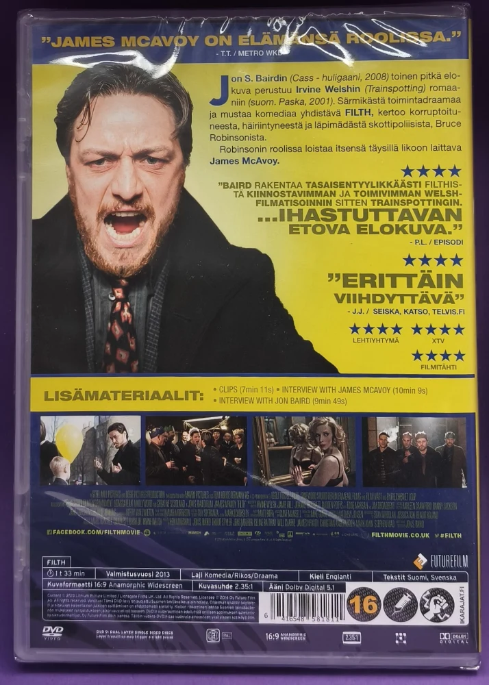 UUSI! DVD) FILTH (2013) SUOMIKANNET